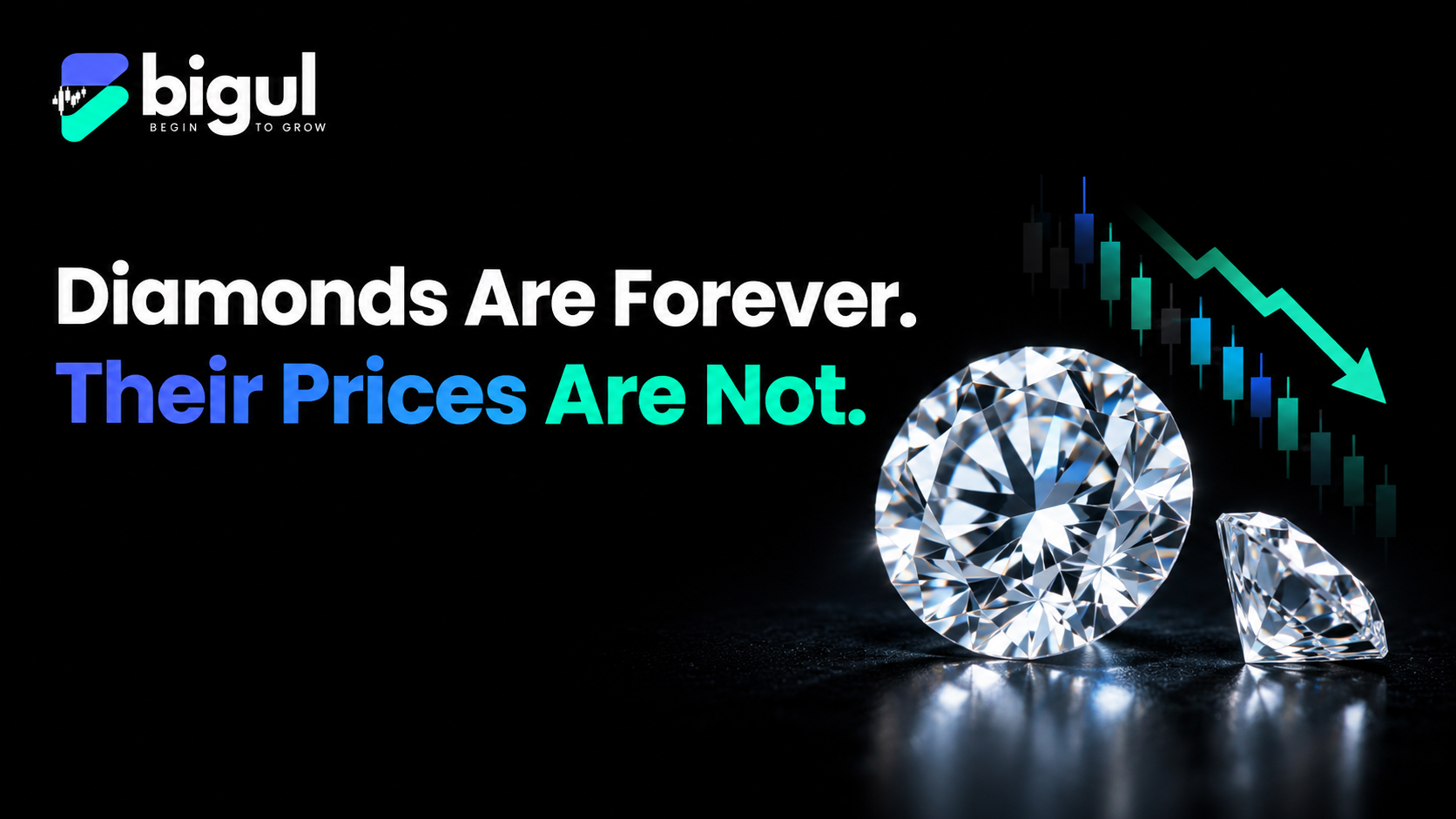 Natural and lab-grown diamonds showing falling prices and changing trends in India's diamond market.